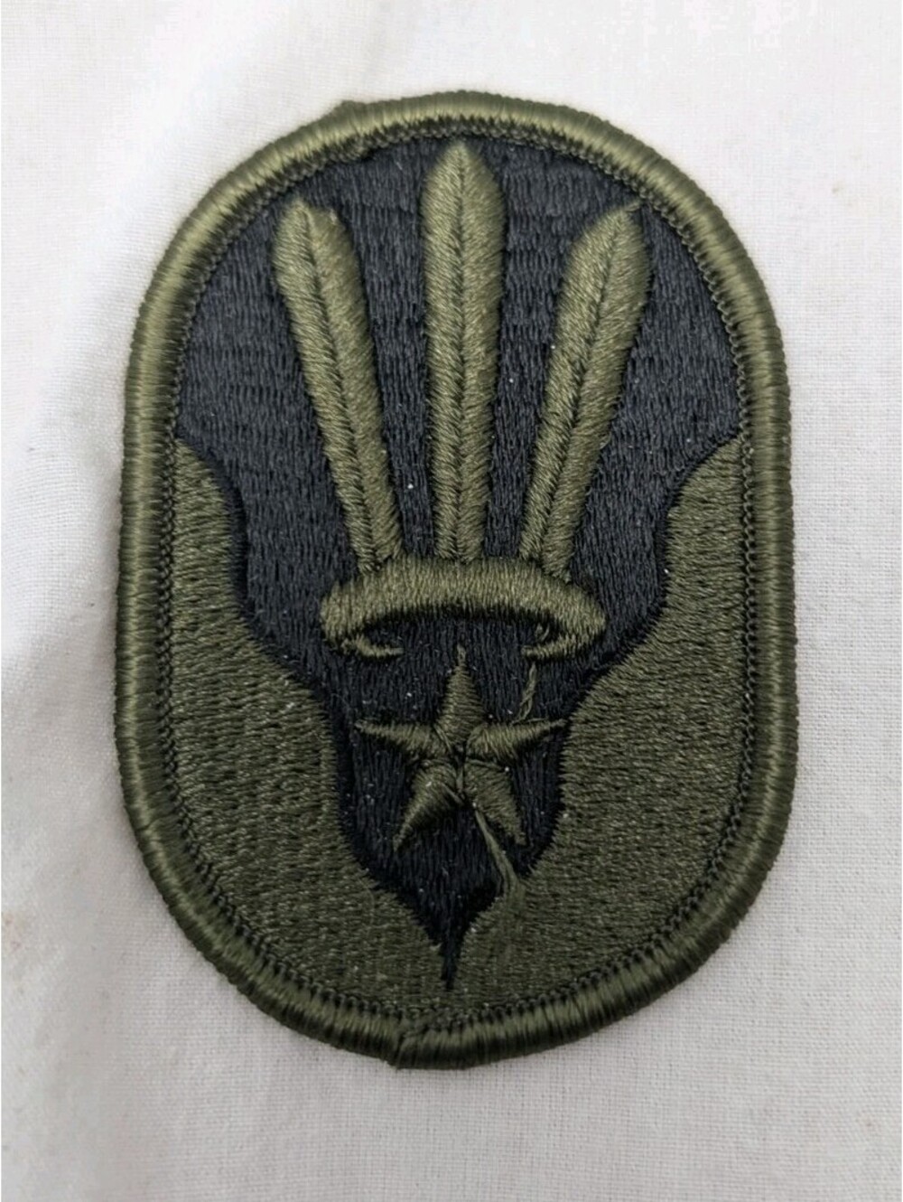 US Army 123rd Army Reserve Command Sew On Subdued Shoulder Patch Insignia VTG